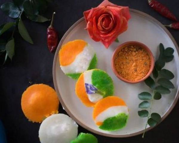 Tri-colour Idli